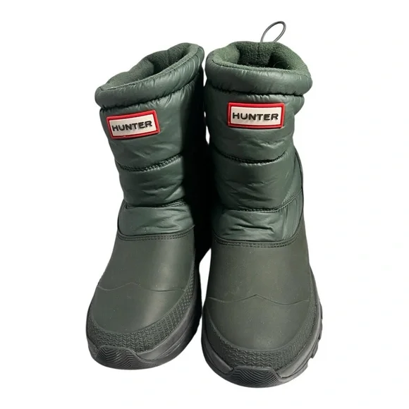 Hunter Intrepid Insulated Short Snow Boots - Women’s Size 7 (EU 38) Dark Green - Picture 4 of 9